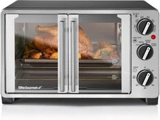 Elite Gourmet ETO2530M Double French Door Countertop Toaster Oven 25L Capacity
