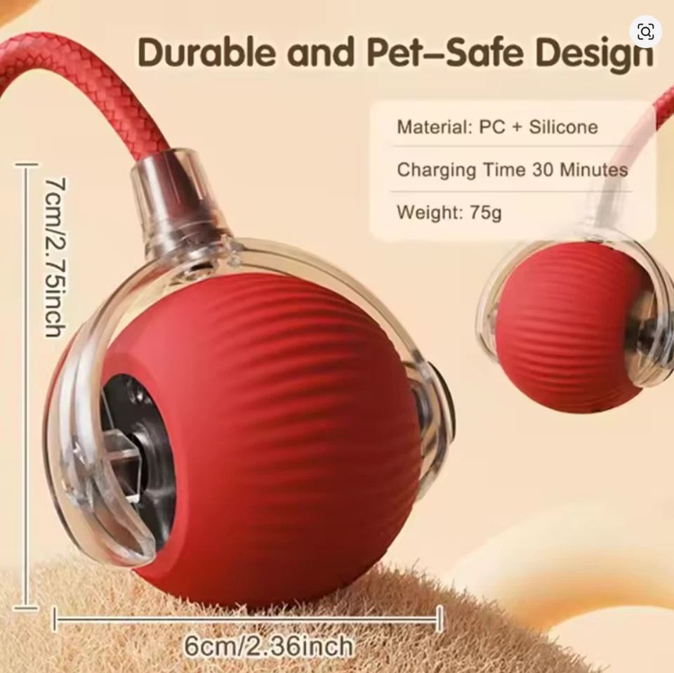 2025 nuova palla interattiva intelligente per gatti, durevole, facile da pulire. - Image 3 of 4