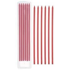 12Pcs 2.8mm Carpenter Pencil Refill, Solid Dry Pencil Refill, Red