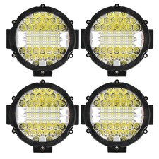 2/4PCS 7'' inch LED Light Bar 201W Round Driving Fog Lamp Combo DRL Offroad 4WD