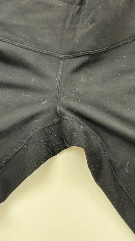 Леггинсы женские Lululemon 8 черные с высокой посадкой сетчатые кружевная панель для йоги бега - Изображение 3 из 4