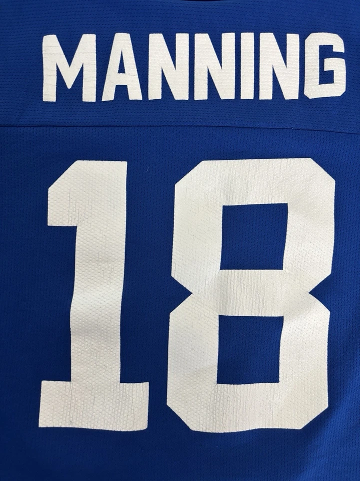 Camiseta deportiva vintage Peyton Manning #18 Indianapolis Colts logotipo NFL YXL A44 Foto 3 de 4