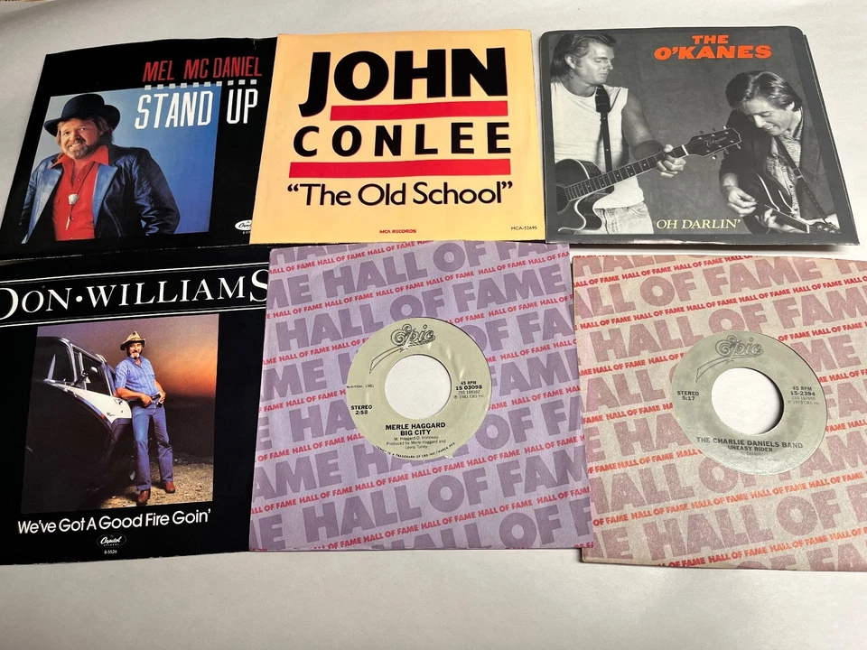 Lot of 45 Vintage 45 RPM records - 80s & 90s Country Music ALL MINT NEW Foto 2 de 4