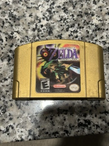 The Legend Of Zelda Majora's Mask Holographic Gold Edition N64 Read Description
