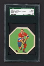 1963-64 YORK WHITE BACKS #20 BERNARD BERNIE GEOFFRION  SGC 92  NRMT-MT+