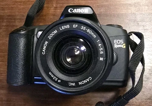 Canon EOS Rebel G SLR Camera Film 35mm 35-80mm No Battery And Untested