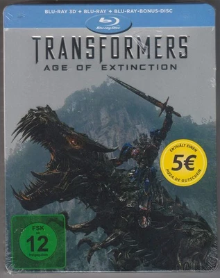 "TRANSFORMERS AGE OF EXTINCTION" - ltd  3D + 2D BLU RAY STEELBOOK geprägt neuOVP - Bild 1 von 4