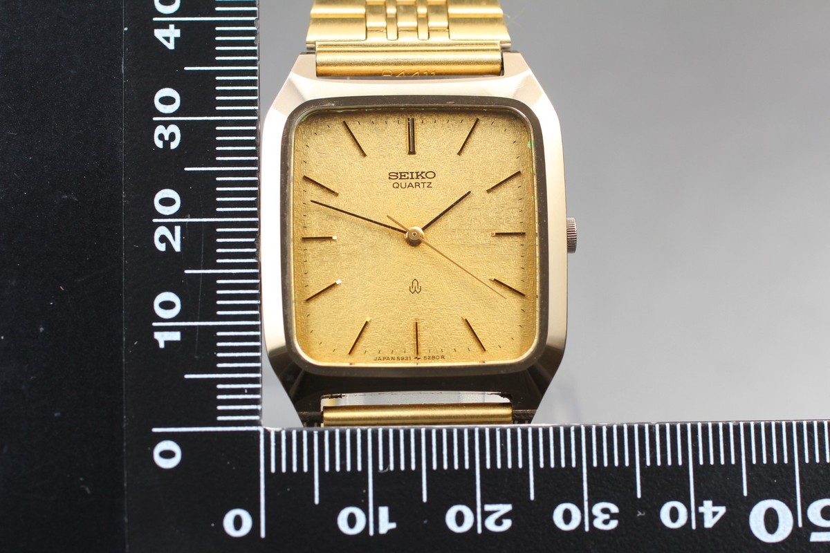 セイコー ドルチェ 時計 5931-5260 N MINT] 1980 Vintage Seiko Dolce 5931-5260 Quartz Gold Men's