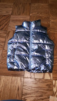 Water Resistant Shiny Quilted Vest For Girl Old Navy