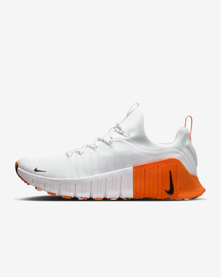 Nike Free Metcon 6 Workout Shoes White Safety Orange Black  display picture 1