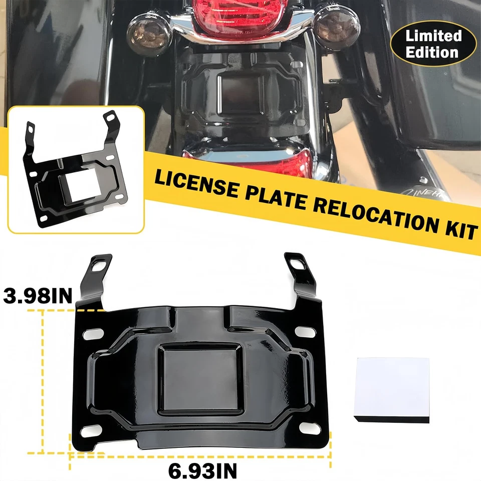 Custom Dynamics License Plate Relocation Kit #CD-LPR-KIT Harley Davidson black - Image 3 of 4