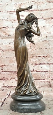 Signed Cesaro Mother Nature Bronze Sculpture Handmade Collectible Art