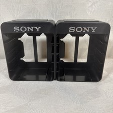 Set Of 2 Interlocking 8mm Sony Video Tape Holders Retro Display Storage