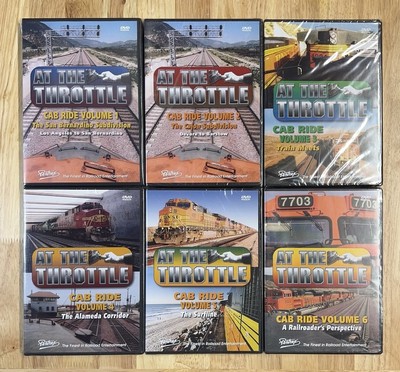 At the Throttle Cab Ride Vol 1 2 3 4 5 & 6, 6-DVD Set Complete Series Trains NEW