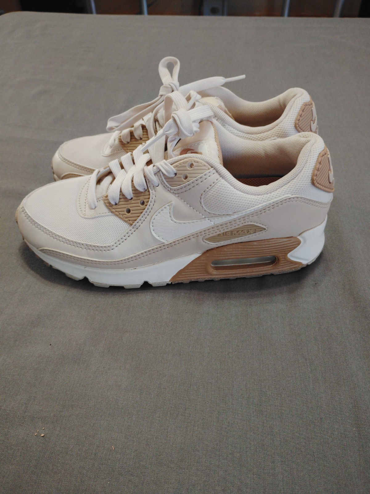Nike Air Max 90 Shoes Women 6 Tan Athletic Running Preppy Sneakers DH8010-004 image 9