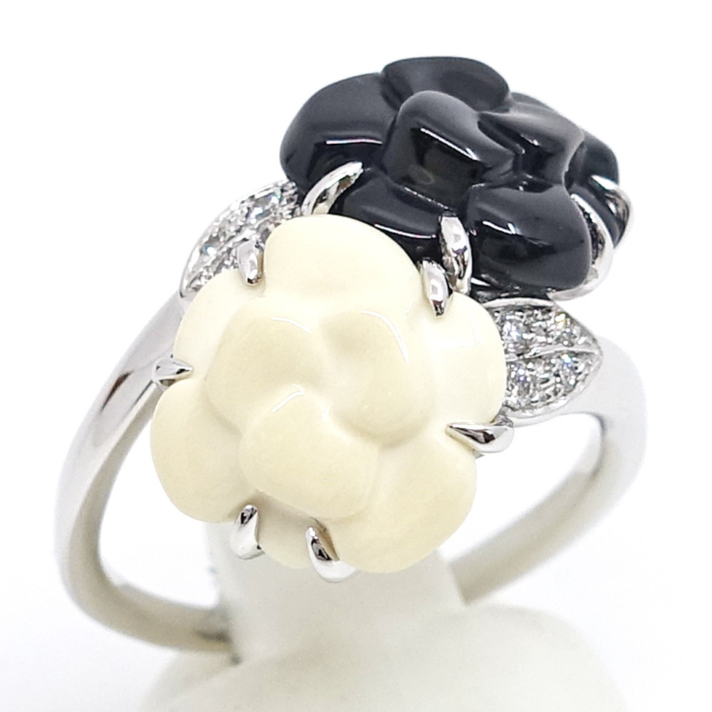 CAMELLIA テーパードダイヤモンドリング Amazon.com: Luxury Camellia Flower Cubic Zirconia Open