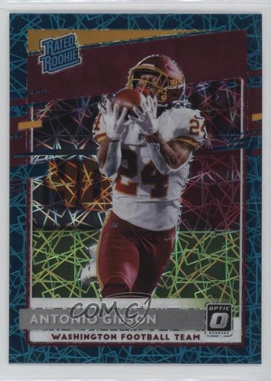 2020 Donruss Optic Rated Rookies Teal Velocity Prizm Antonio Gibson Rookie RC