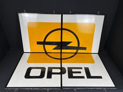 XXL Opel Blitz Emailschilder Set 4 teilig je 53 x 53 cm D um 1970/1980 Schilder