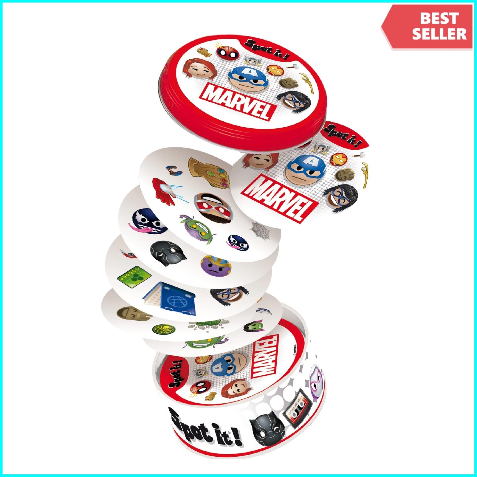 Spot It Marvel Edition Card Game Quick Play Matching Game for Kids Adults