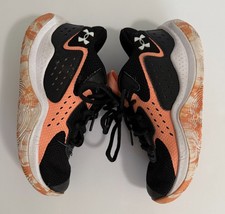 Under Armour Lockdown 6 Kids Basketball Shoes Black Orange White Size 12K 302683