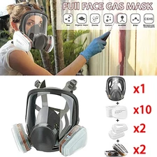 Full Face Gas Mask Painting Spraying Respirator w/Filters Set for 6800 Facepiece
