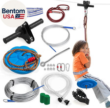 Zip Line Kit for Kid and Adults,Zip Line up to 400Lbs,Special Retractors and Dis