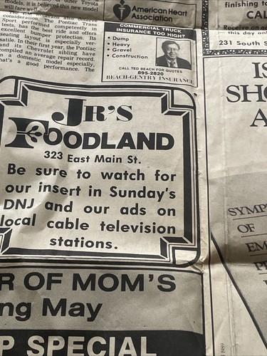 1991 Daily News Journal Vintage Ads Ezra’s; Jr’s Foodland, Murfreesboro TN - Picture 5 of 8