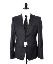  1,595 EMPORIO ARMANI - "David Line" Gray Wool Blazer - 38R