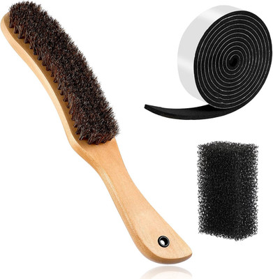 Patelai 3 Pieces Felt Hat Brush Kit Cowboy Cleaner Brush with Hat Size Reducer a