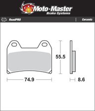 KTM SMC 625 Supermoto 2004-2006 [MotoMaster Front Motorcycle Ceramic Brake Pads]