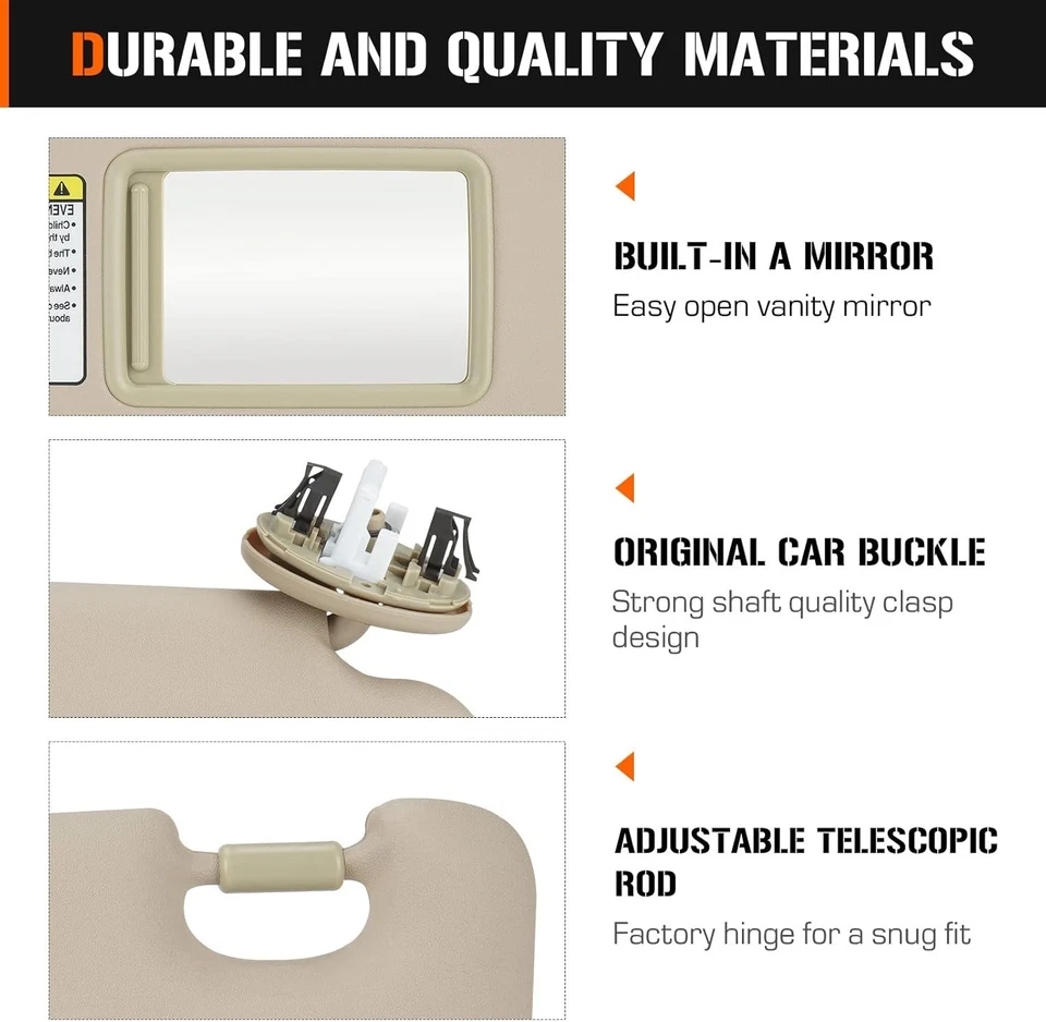 Visera de parabrisas espejo ambos lados Toyota RAV4 2006-2013 - Imagem 2 de 4