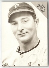 1988 CONLON WORLD WIDE SPORTS NATIONAL ALL-STARS PAUL WANER PITTSBURGH PIRATES