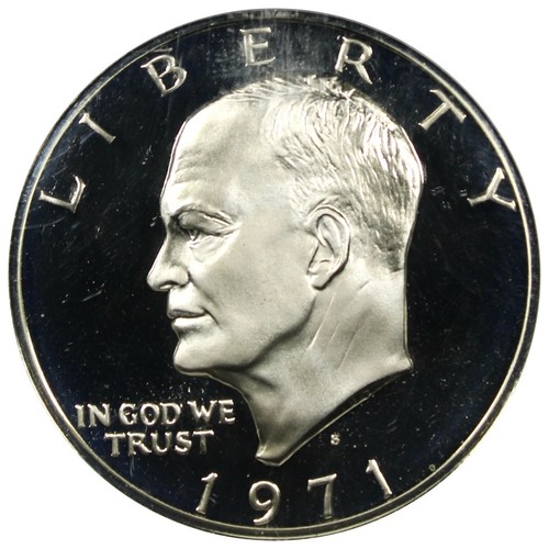 1971-S Proof Eisenhower Ike Dollar NGC PR68 STAR CAMEO - Picture 2 of 4