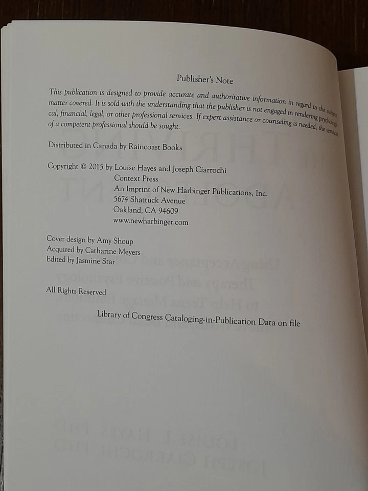 The Thriving Adolescent: Using Acceptance and Commitment by Hayes & Ciarrochi - Image 3 of 3