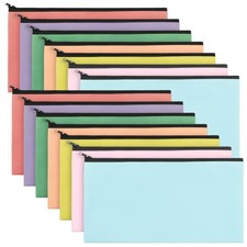 Teling 14 Pack Money Bank Bags with Zipper Security Large, Modern Color 