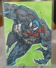 Venom Artist SIGNED Sketch Card ORIGINAL Art RARE 1 of 1 By Tom Travers