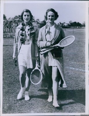 1936 Mrs Virginia Johnson Miss Katherine Winthrop Tennis Stars Sports Photo 7x9