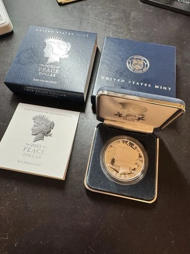2025 S Peace Silver Dollar Proof US Mint Gem BU .999 Silver Coin Box & COA OGP