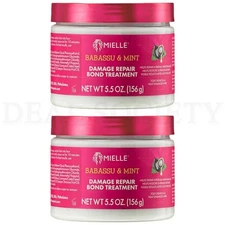 Mielle Organics Babassu & Mint Damage Repair Bond Treatment 5.5oz Lot of 2