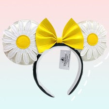 Loungefly Minnie Mouse Ears Sunflowers Ears Disney- Yellow Bow Sunny Headband