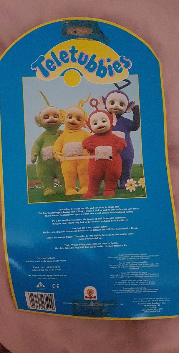 Golden Bear Vintage Original Teletubbies Plush Toy Po 10” Open Close  Eyes