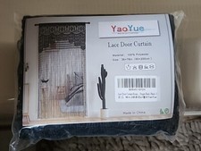 Lace Door Curtain Black Yao Yue