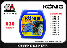 CATENE DA NEVE KONIG T9 030 9mm PER PNEUMATICI omologate 135 70 15  175 50 14
