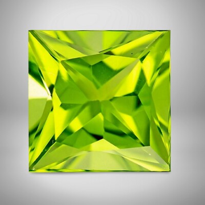 Peridot Square Cut Gemstone 0.20 Cts - 4 mm AAA+ Loose Gem