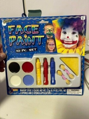 Forum Costume Face Painting 10 Piece Set Costume Accessory New!