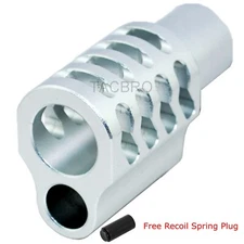 Silver Anodized Aluminum 1911 .45ACP Muzzle Brake Type-A
