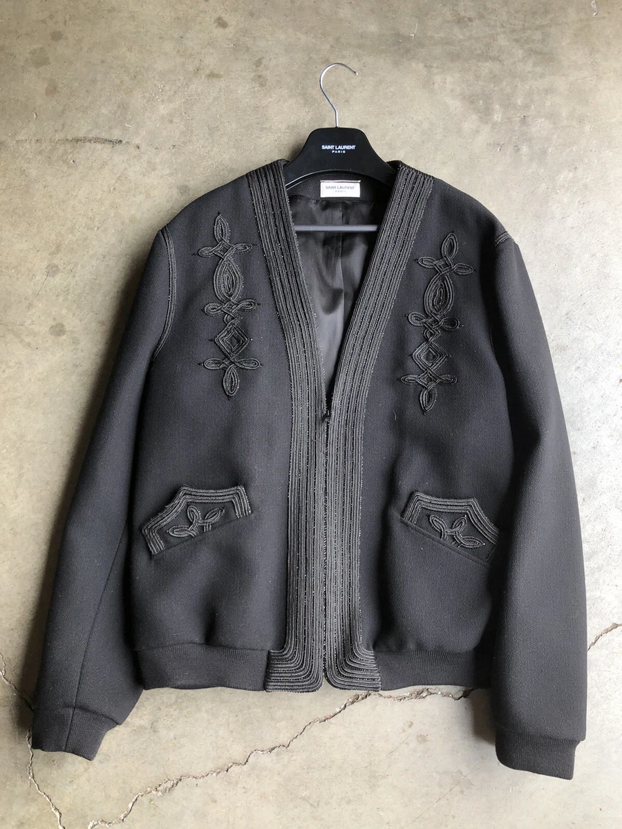 Shop Saint Laurent Teddy Bomber Jacket