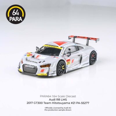(In Stock) PARA64 1/64 #21 Audi R8 LMS 2017 GT300 Team Hitotsuyama LHD