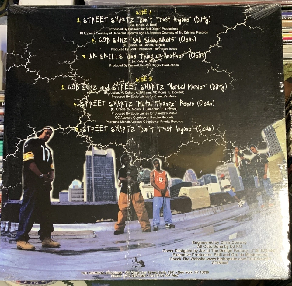 Various – Tru Criminal Records EP D.I.T.C. '97 SEALED! OOP! Buckwild, O.C. RARE! - Image 2 of 2