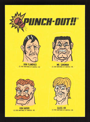 1989 Topps Nintendo #20 Don Flamenco/Mr. Sandman/Von Kaiser/Glass Joe Punch-Out